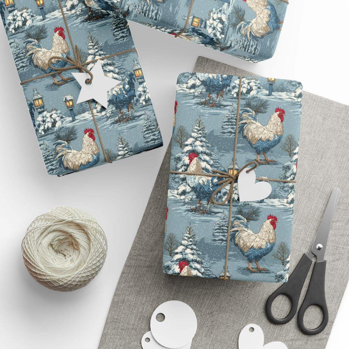 Roosters Brave Winter's Soft Breath