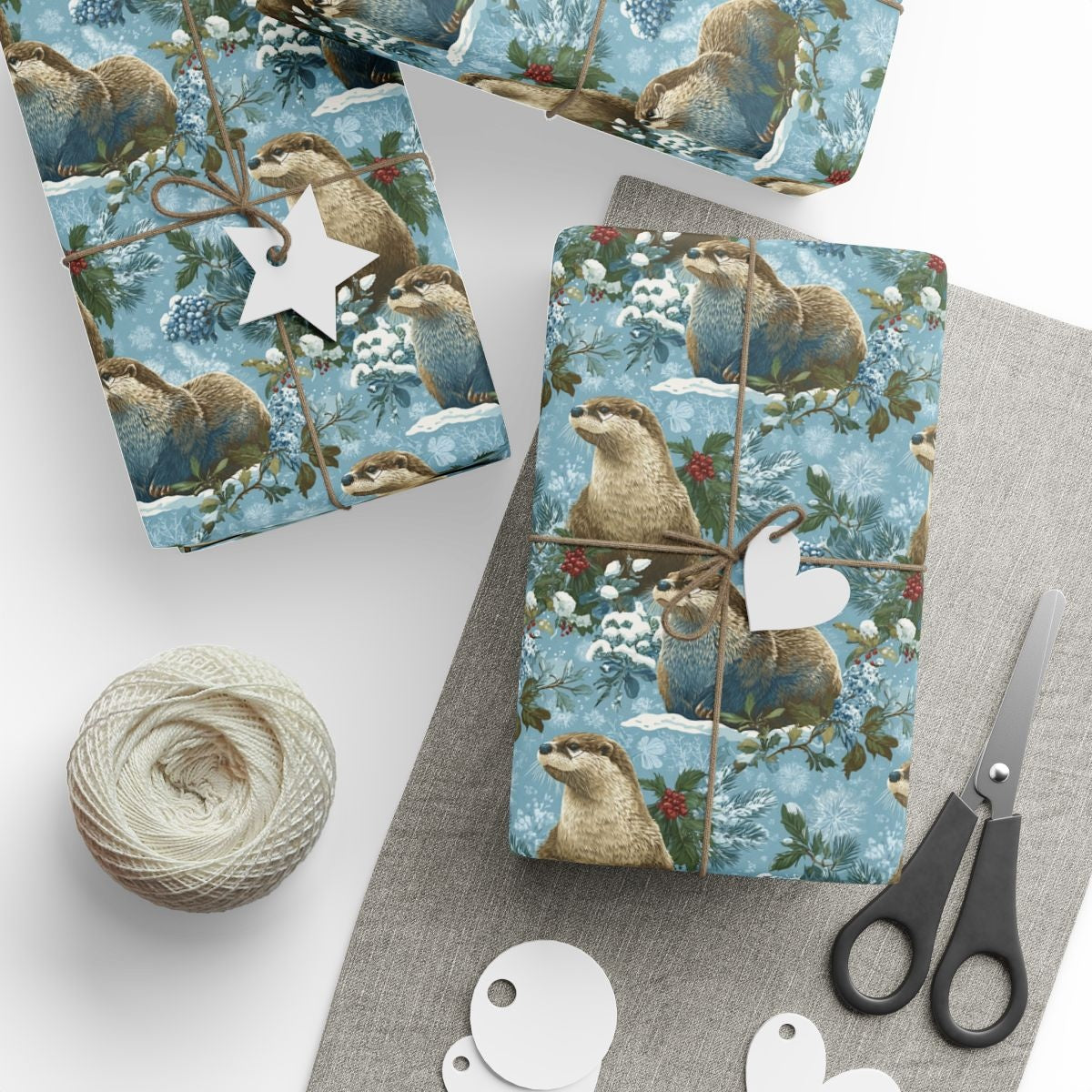 Winter's Quiet Otter Companions