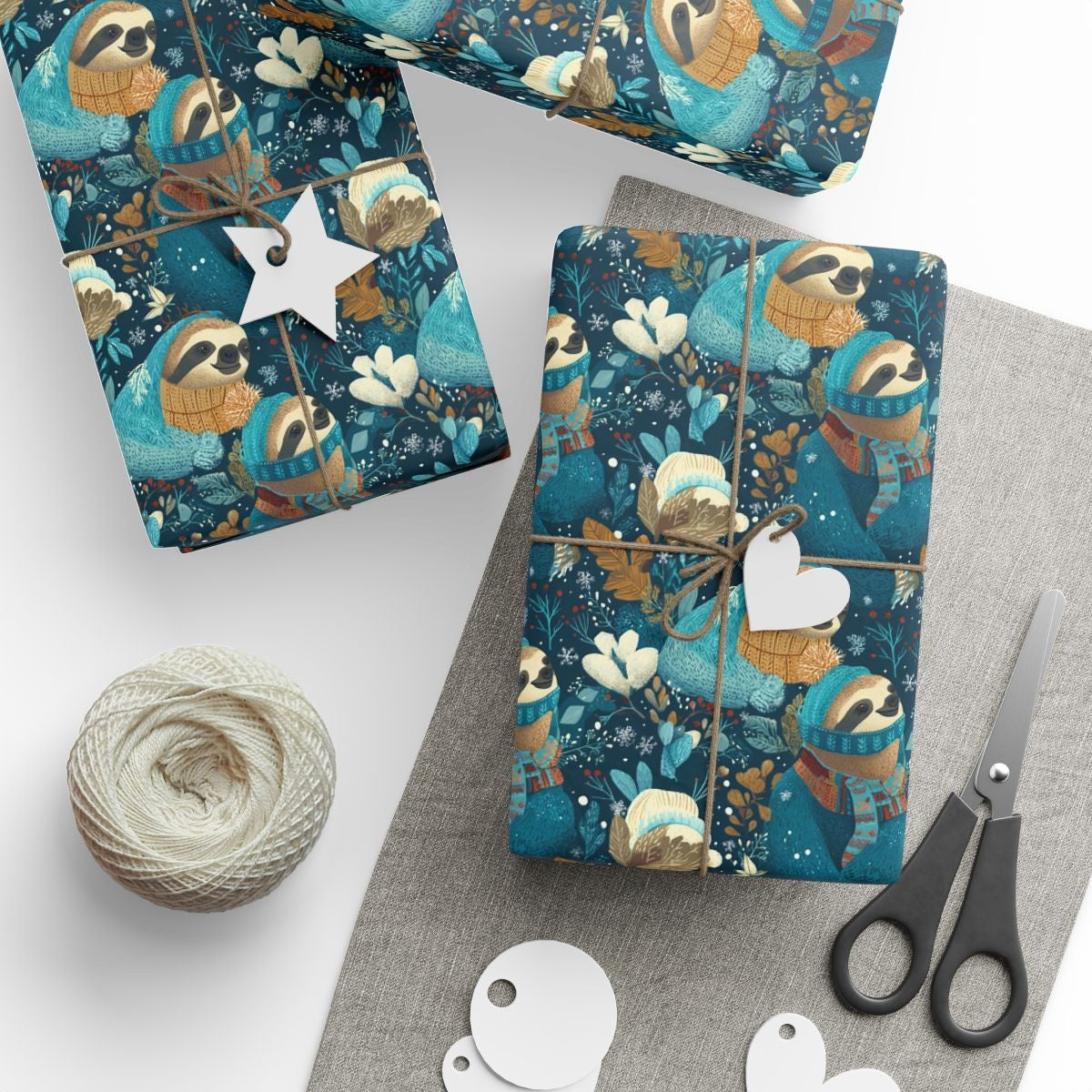 Sloths Cozy In Winter's Soft Embrace