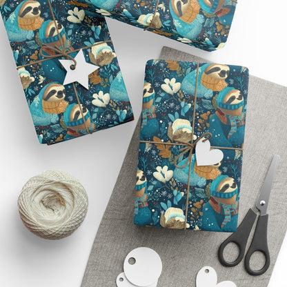 Sloths Cozy In Winter's Soft Embrace