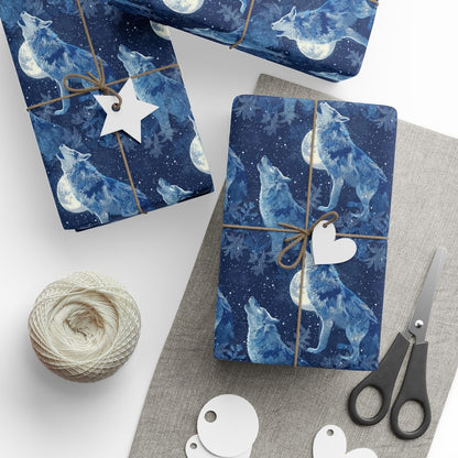 Lunar Howl Between Starlit Branches