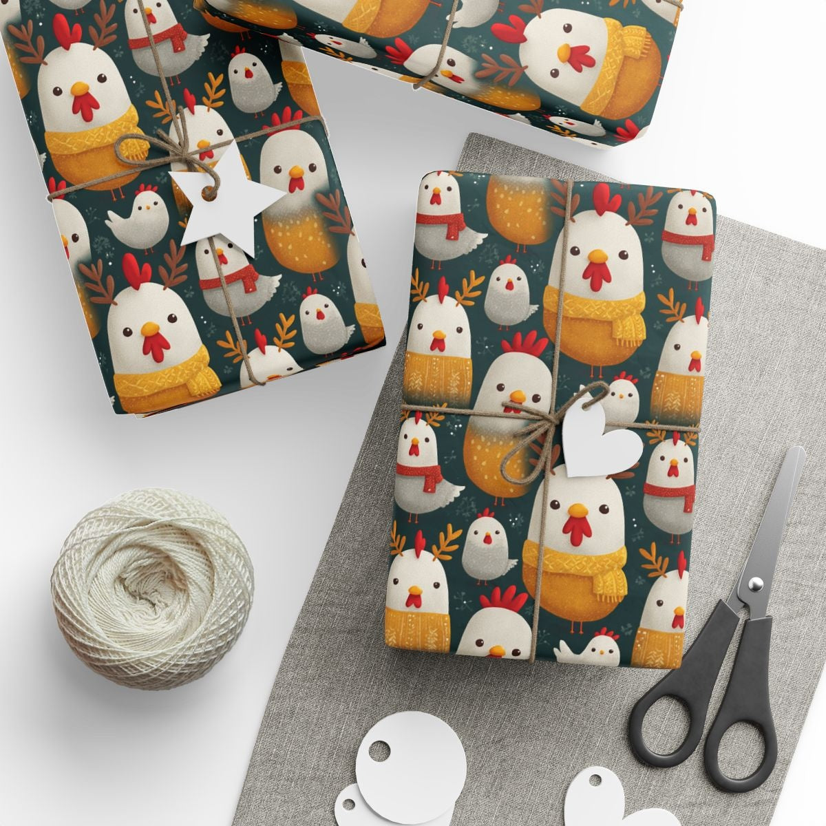 Cozy Chickens Wear Winter's Warmth