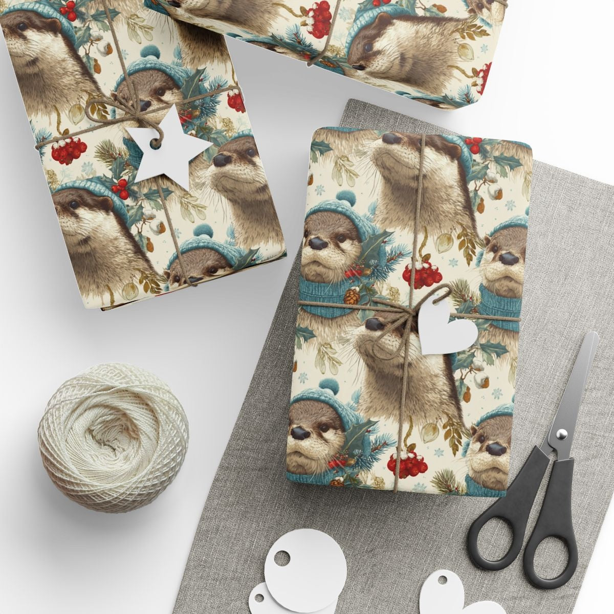 Winter's Cozy Otter Friends