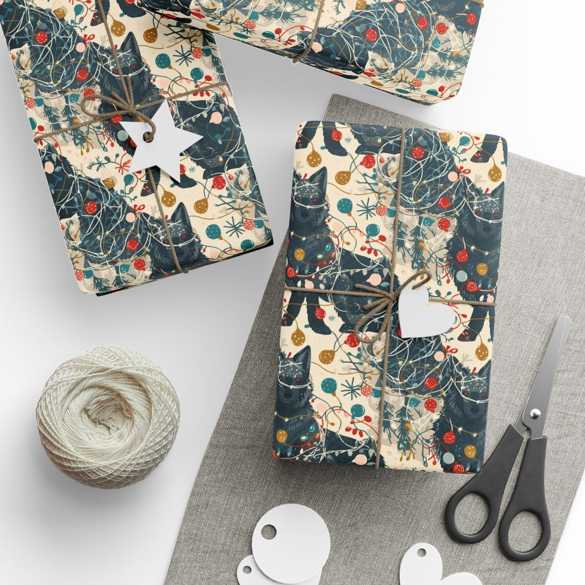 Dark Wolves Dancing Through Festive Nights