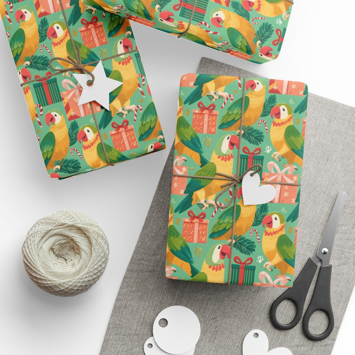 Parrots Unwrap Holiday Cheer