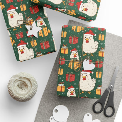 Festive Chickens Unwrap Holiday Cheer