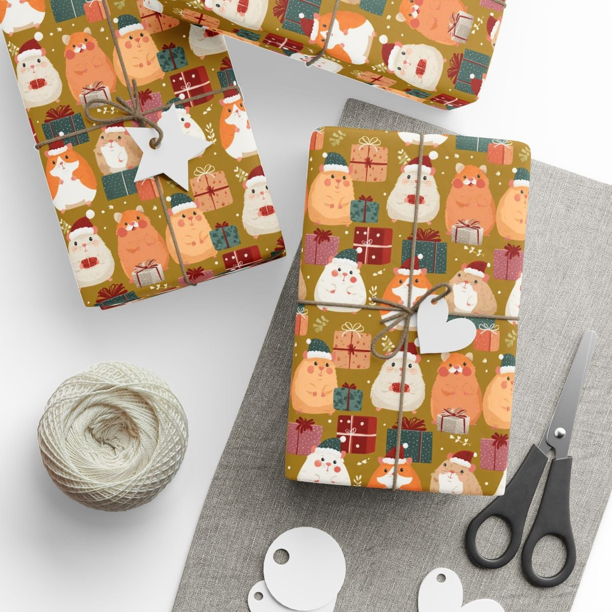 Chubby Hamsters Wrap Holiday Cheer