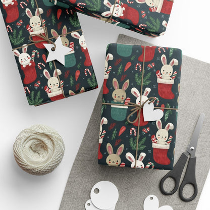 Bunnies Hide In Christmas Socks