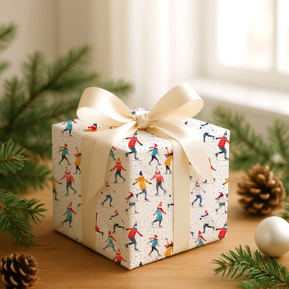 Skating Between Winter's Colorful Moments