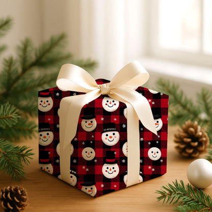 Snowmen Dancing On Plaid Nights