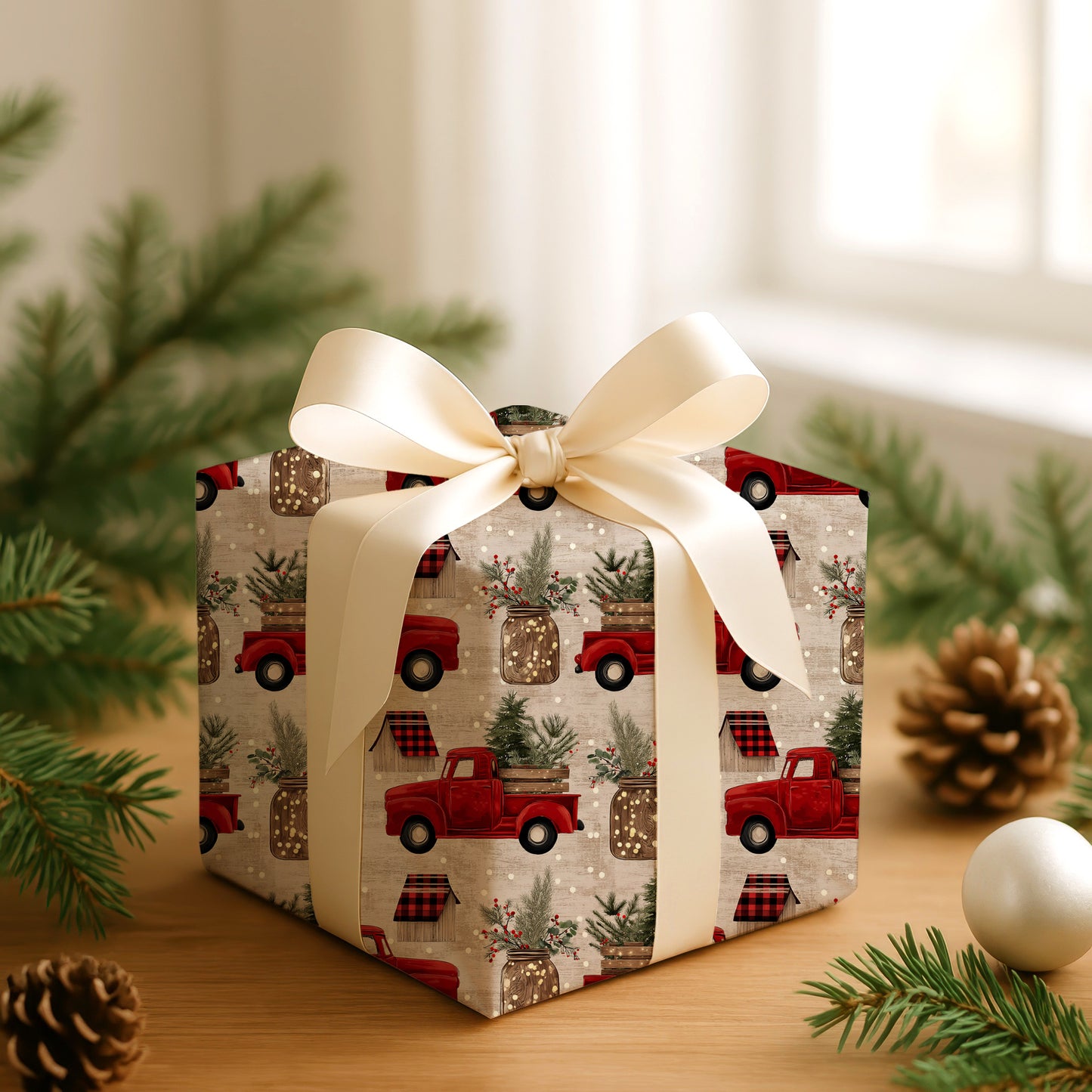 Red Trucks Dance Through Winter's Memory