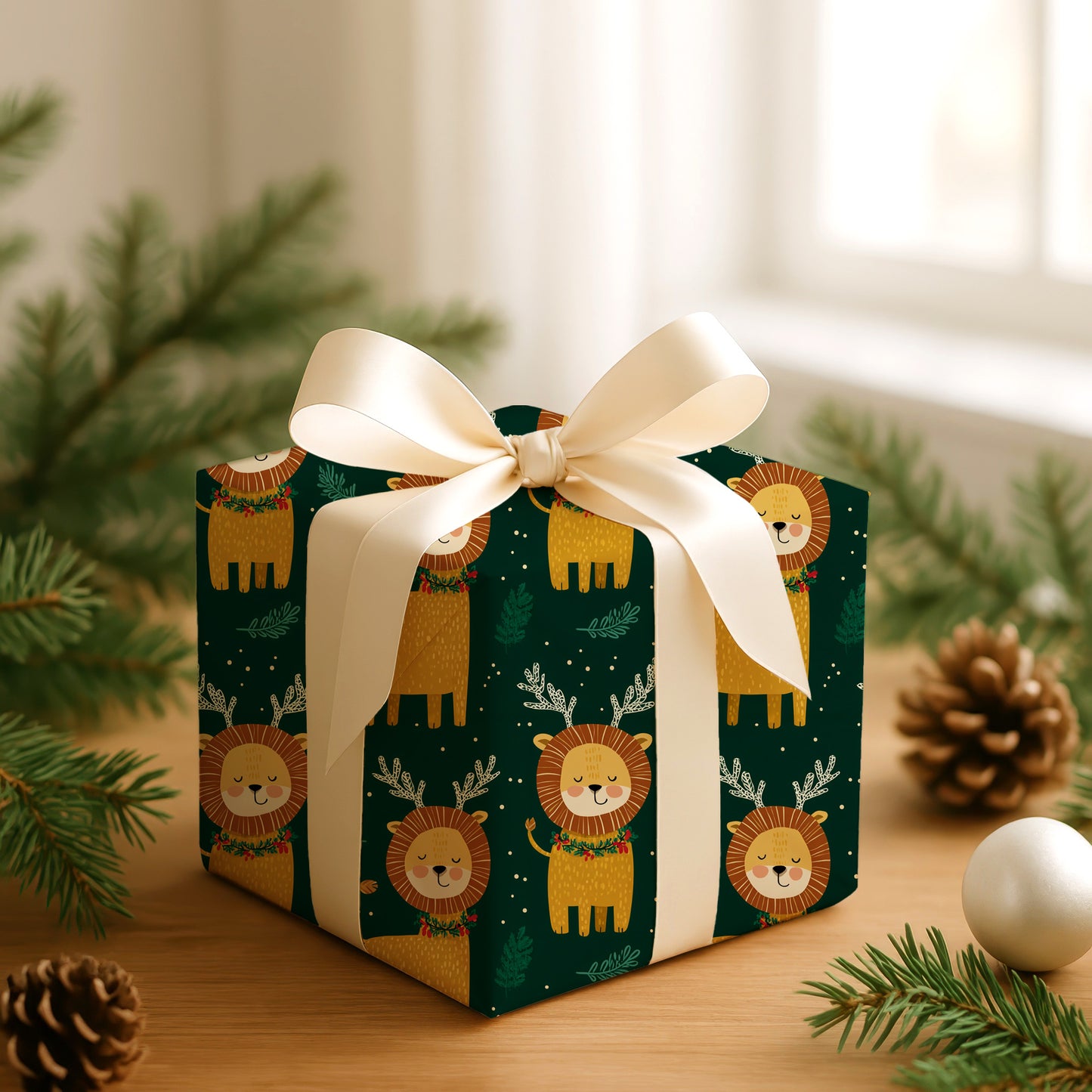 Lions Wear Winter's Garland