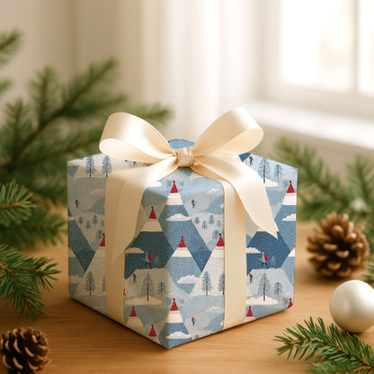 Winter Trails Between Snowy Peaks