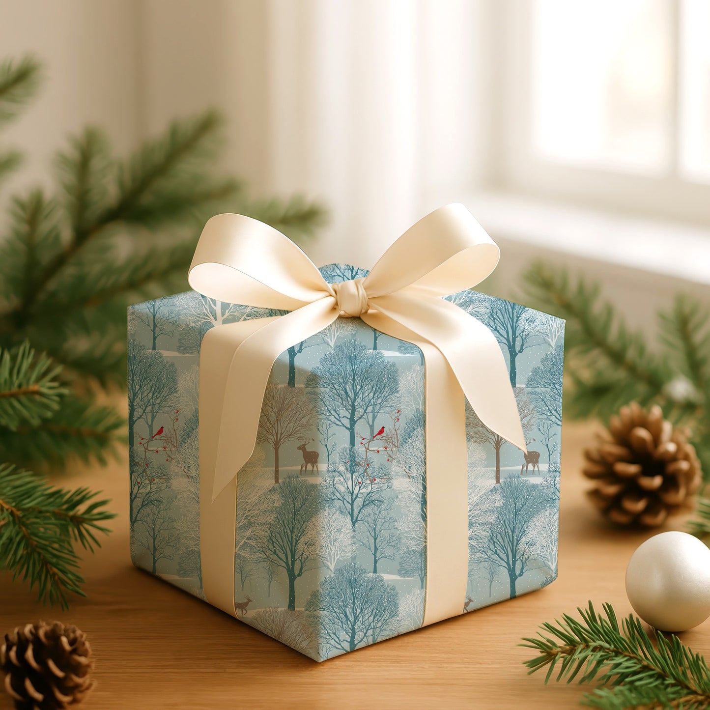 Quiet Steps Through Winter's Canvas