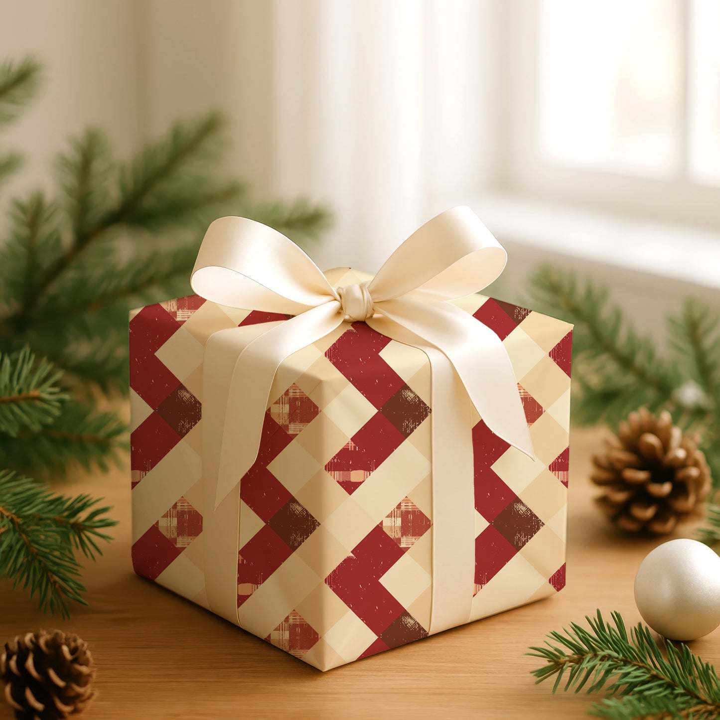 Geometric Rhythms In Crimson Layers