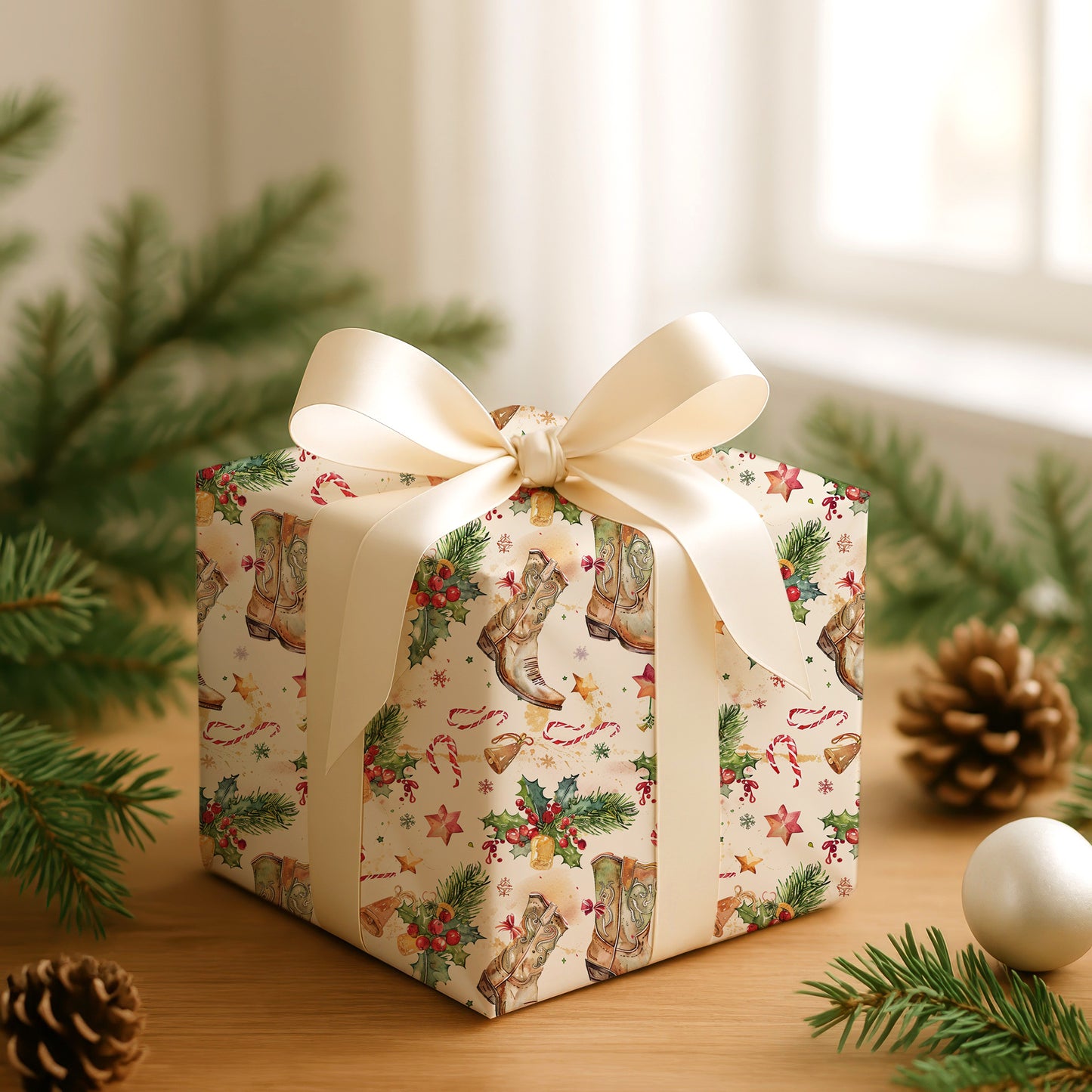 Cowboy Christmas Sparkles Softly