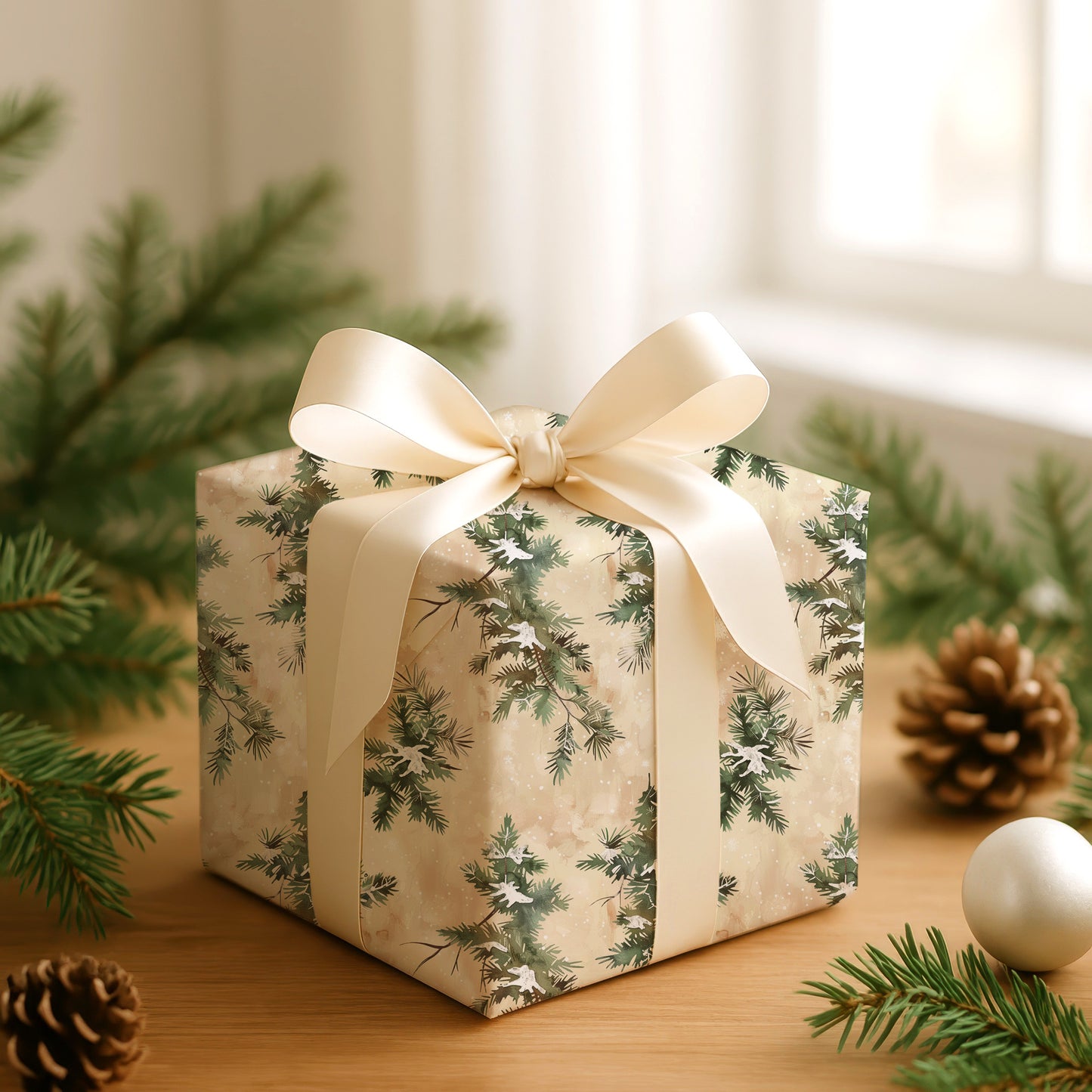 Evergreens Dancing Through Winter's Memory