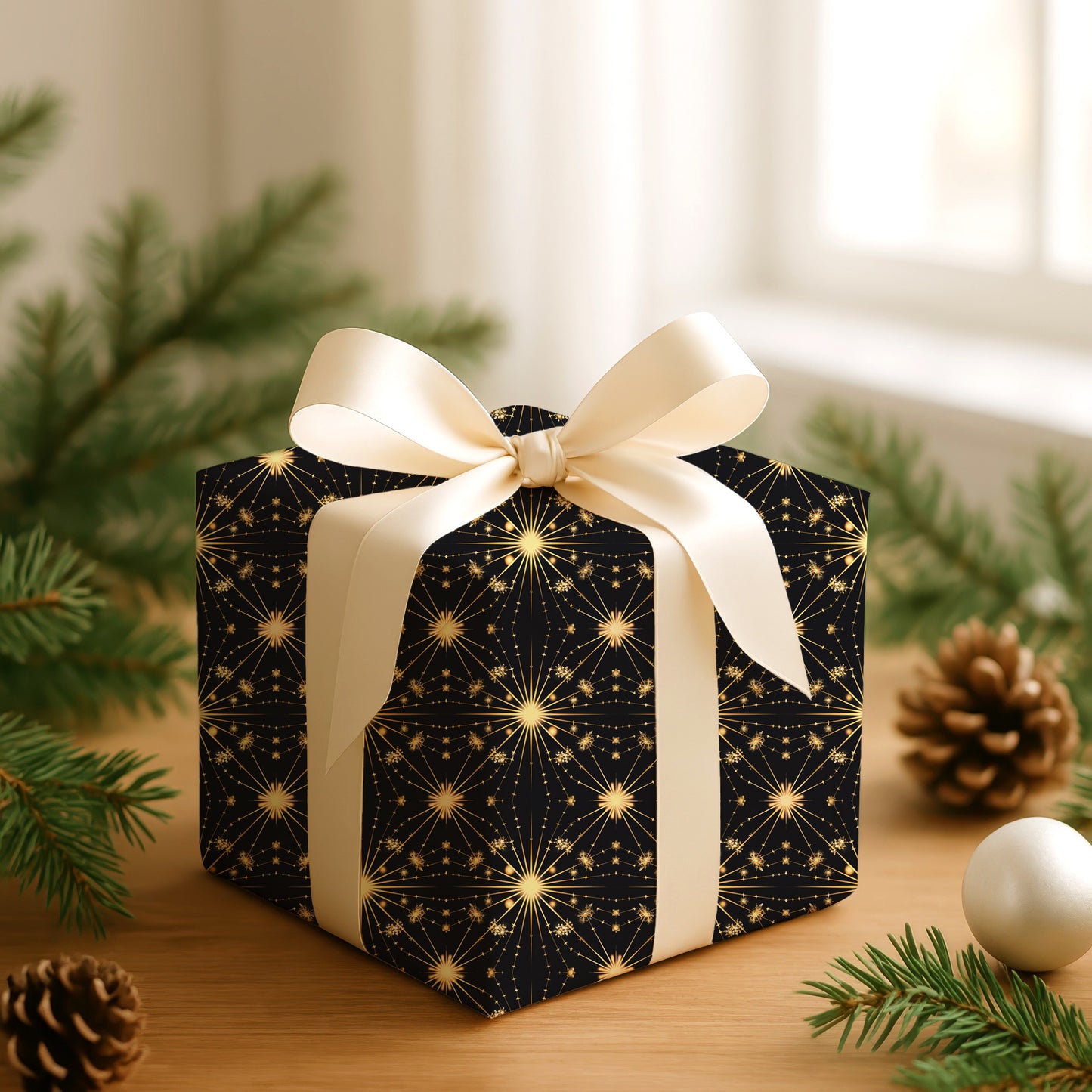 Cosmic Starlight Dance Across Obsidian Canvas