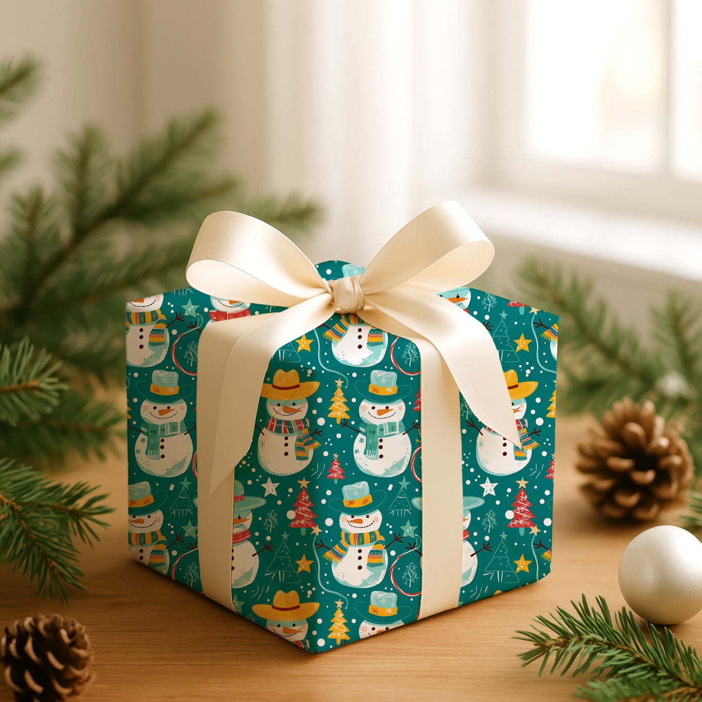 Snowmen Dance Through Winter's Palette