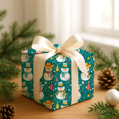 Snowmen Dance Through Winter's Palette