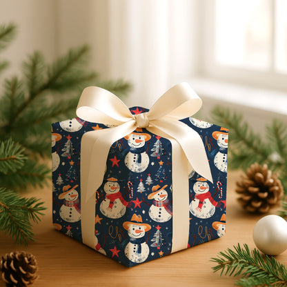 Snowmen's Merry Twirl Through Winter Night