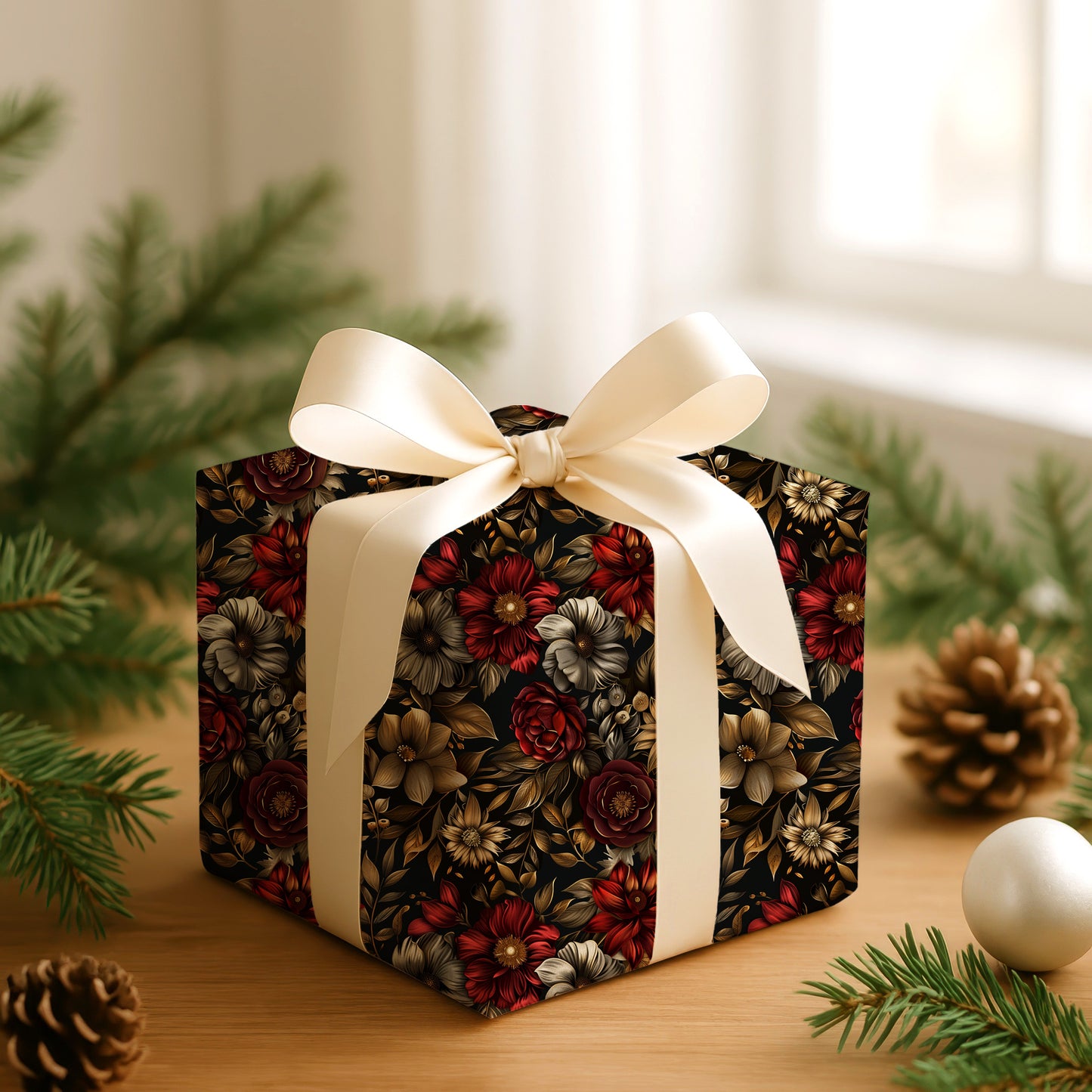 Midnight Blooms In Golden Shadows