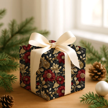 Dark Blooms Dancing Midnight Silk