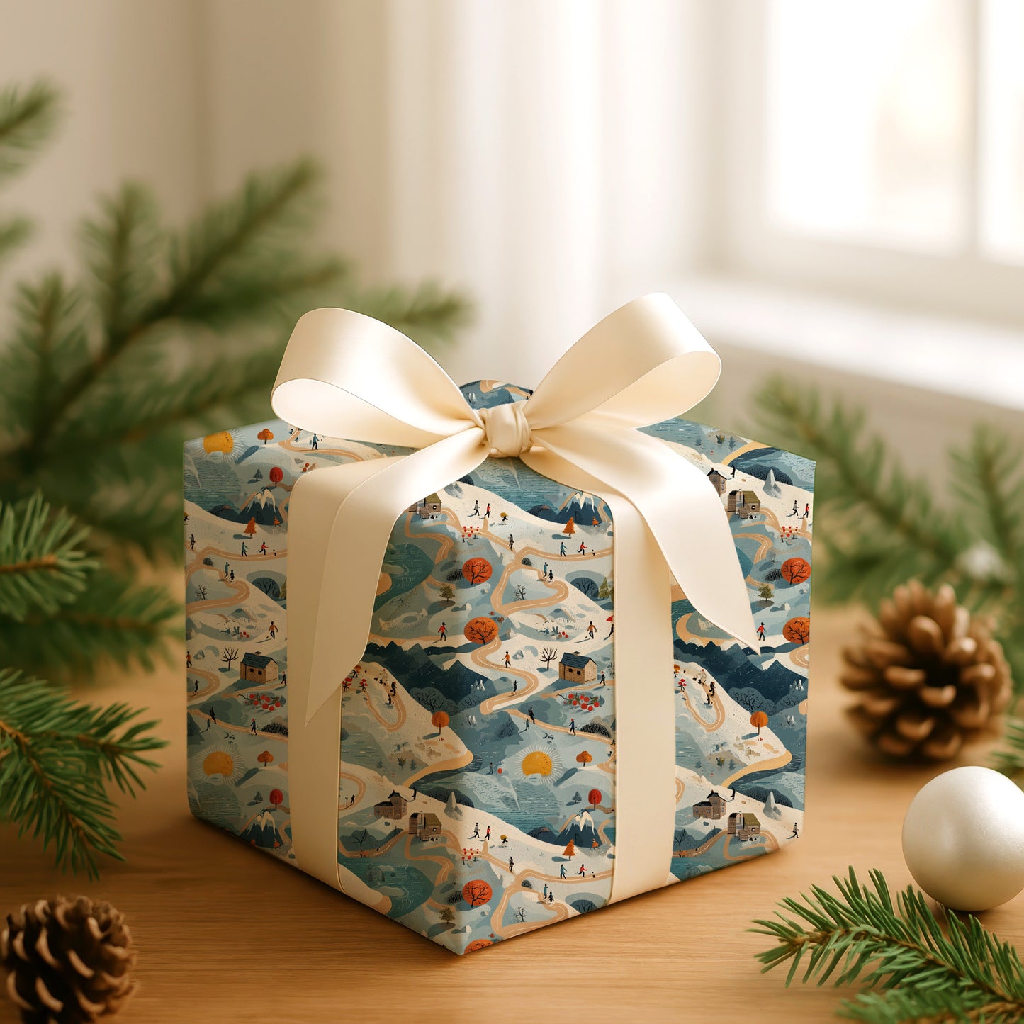 Winding Paths Through Winter's Canvas