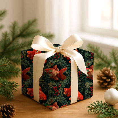 Crimson Scales Dance Through Evergreen