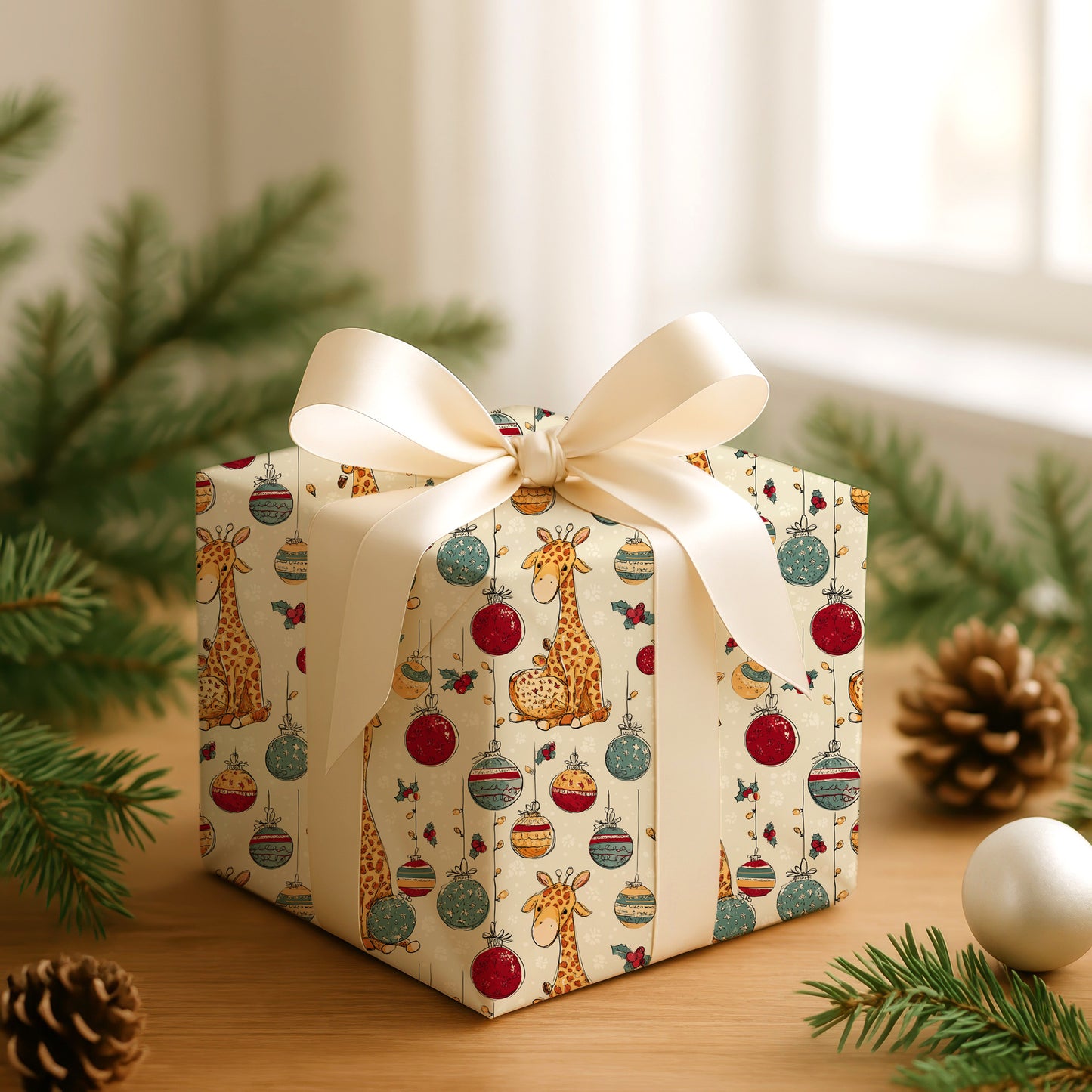 Giraffes Unwrap Christmas Magic