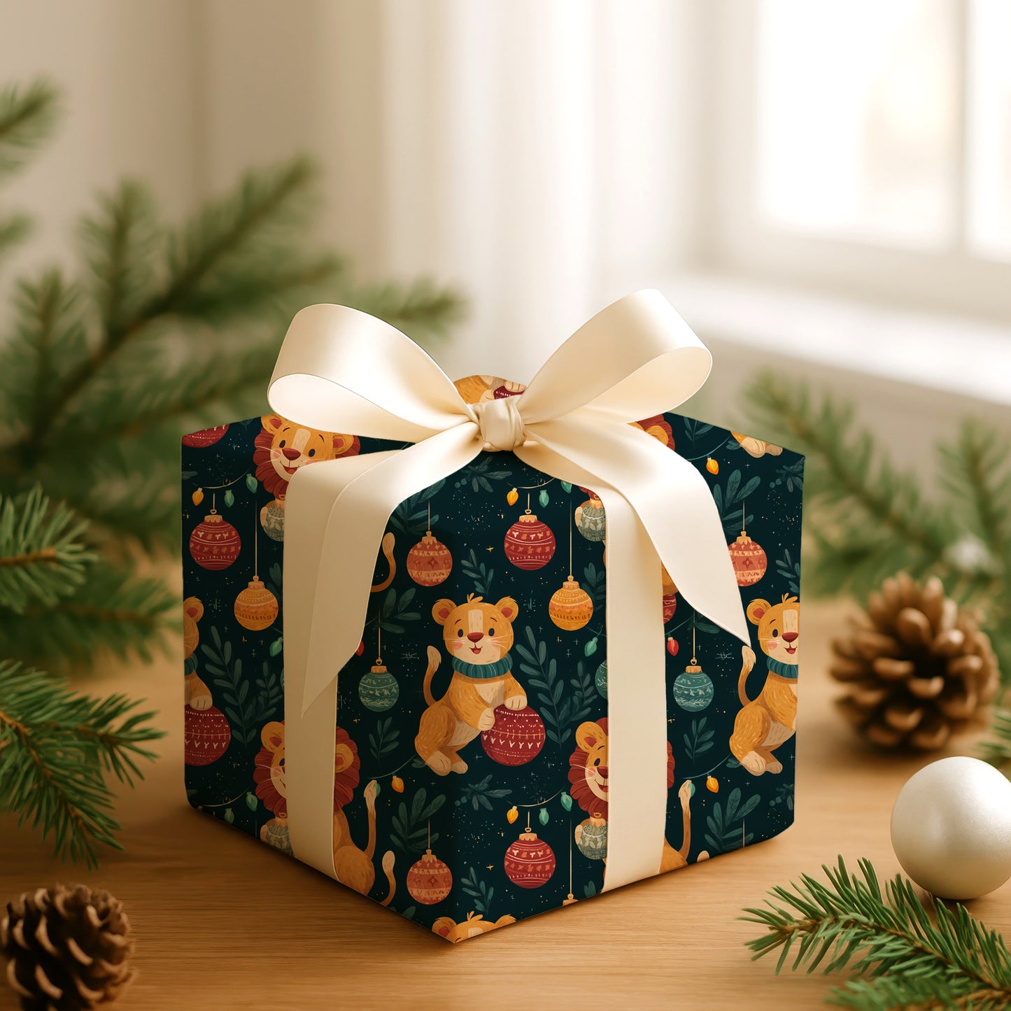 Festive Lions Dance Through Starlight