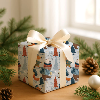 Foxes Wander Winter's Woodland Paths