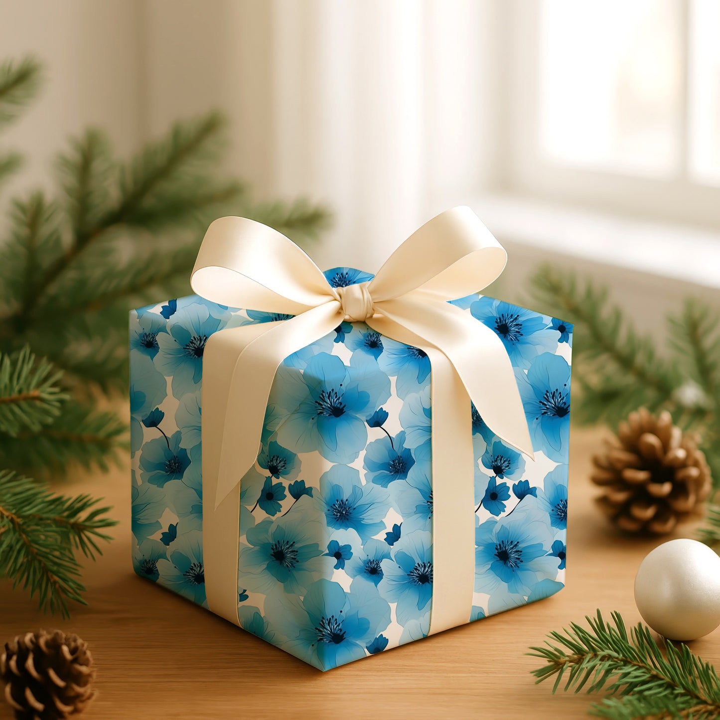 Blue Petals Dancing Through Light