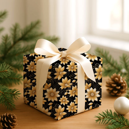 Golden Blossoms Dance Midnight Paths