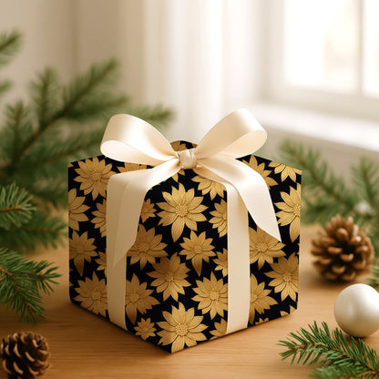 Golden Blooms Trace Midnight's Canvas