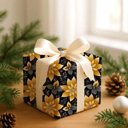 Golden Blooms Dancing Midnight Shadows