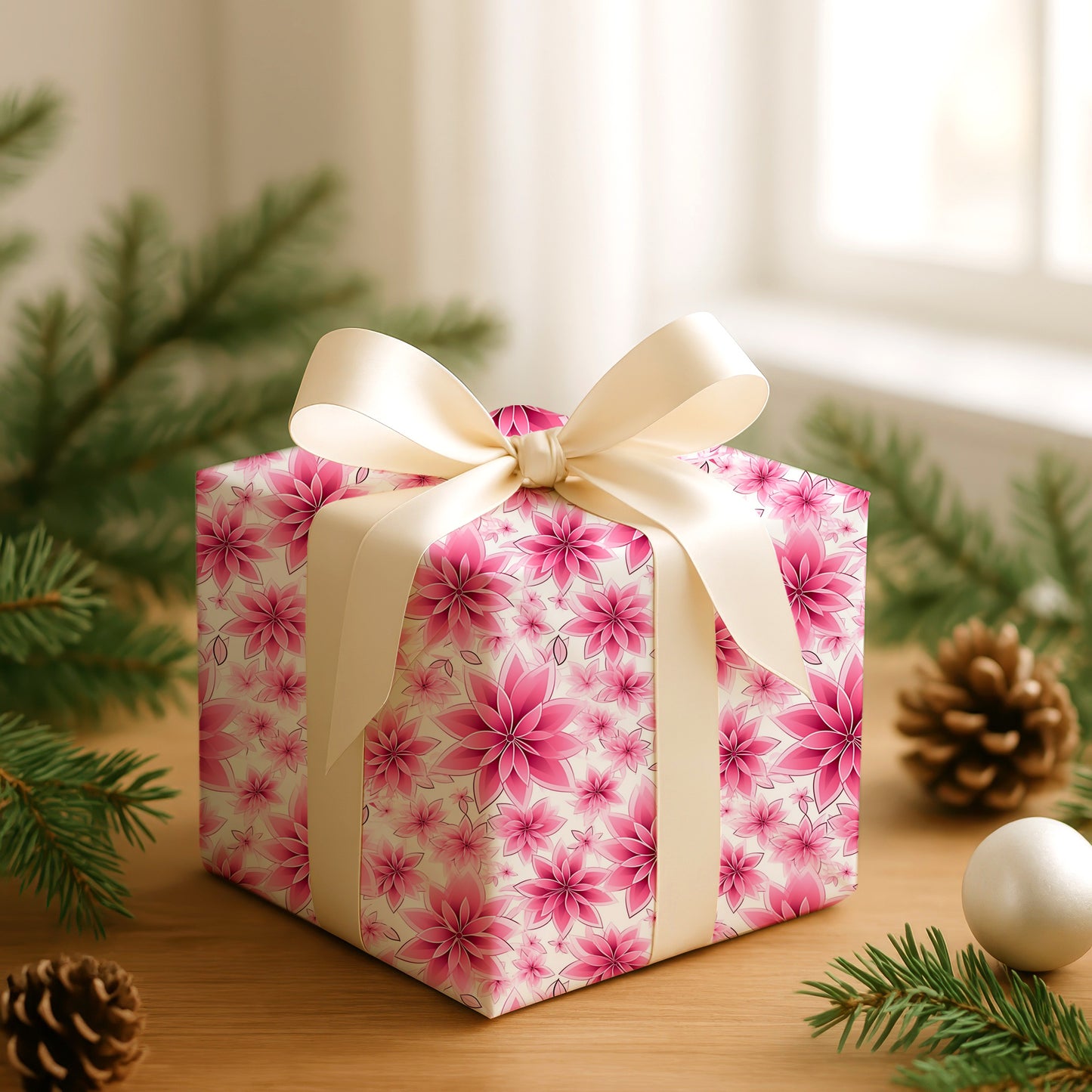 Pink Blossoms Dancing Softly