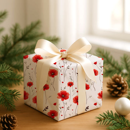 Red Blossoms Dance Across Silence