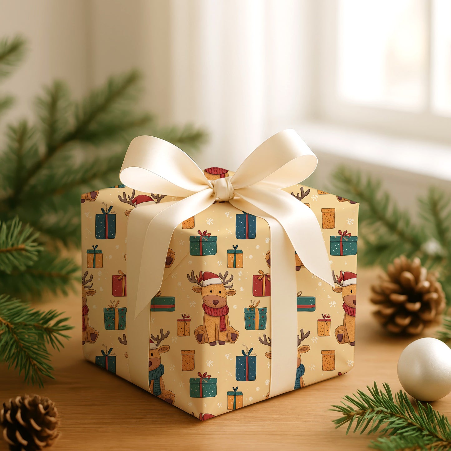 Reindeer Wrapped In Holiday Cheer