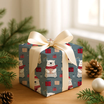 Polar Bear Wraps Winter's Gift