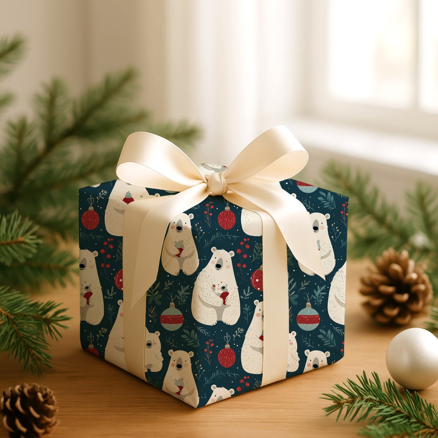 Polar Bears Sip Holiday Cheer