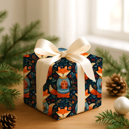 Festive Foxes Unwrap Winter's Joy