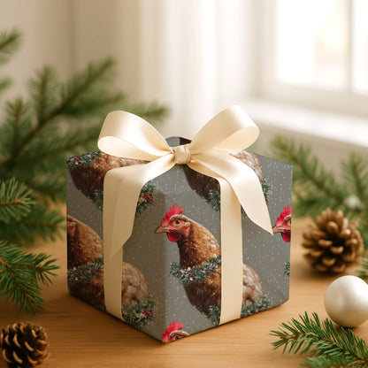 Feathered Frost: Chickens Wear Winter's Crown