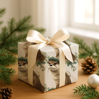 Winter Otters' Tranquil River Journey