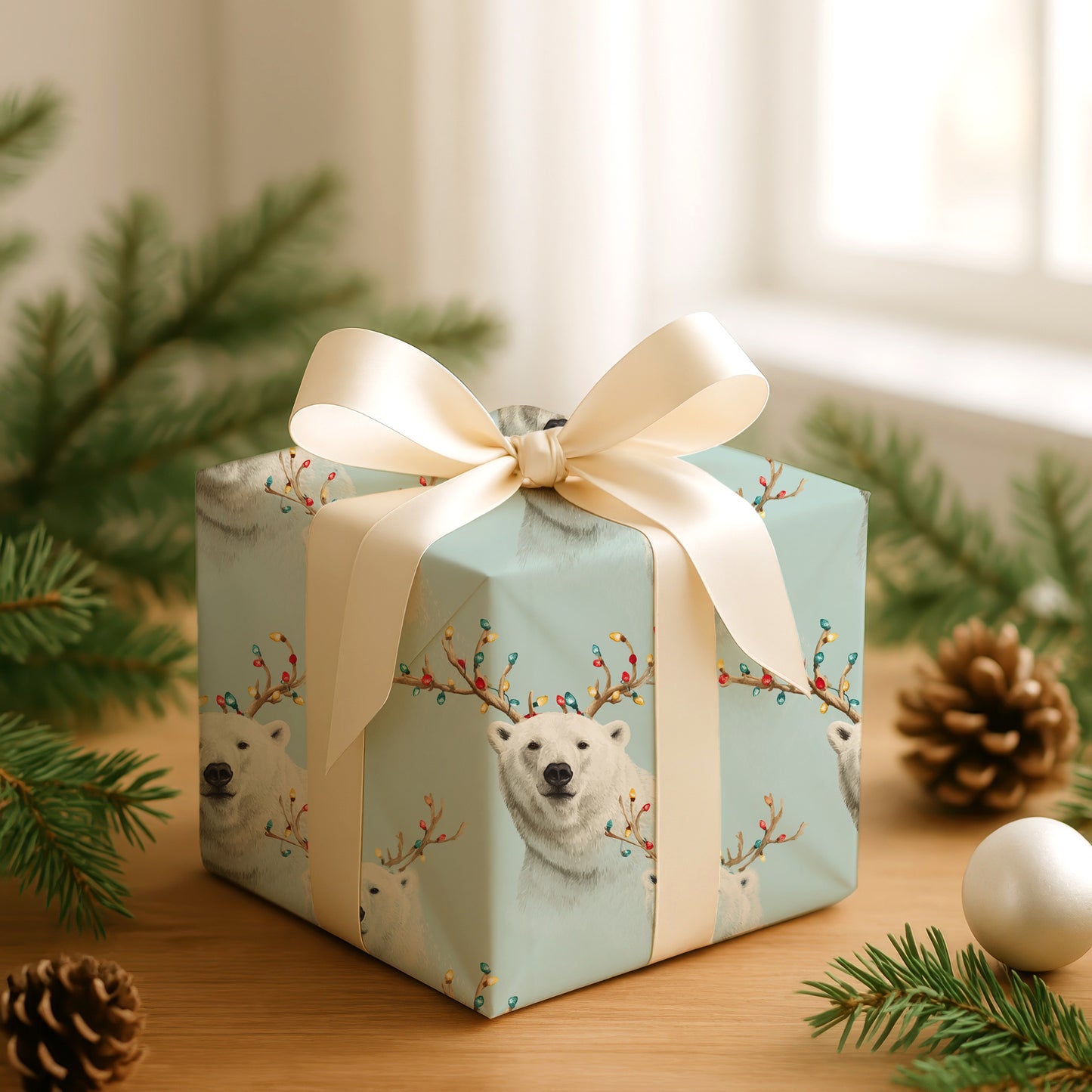 Polar Bears Celebrate Festive Lights