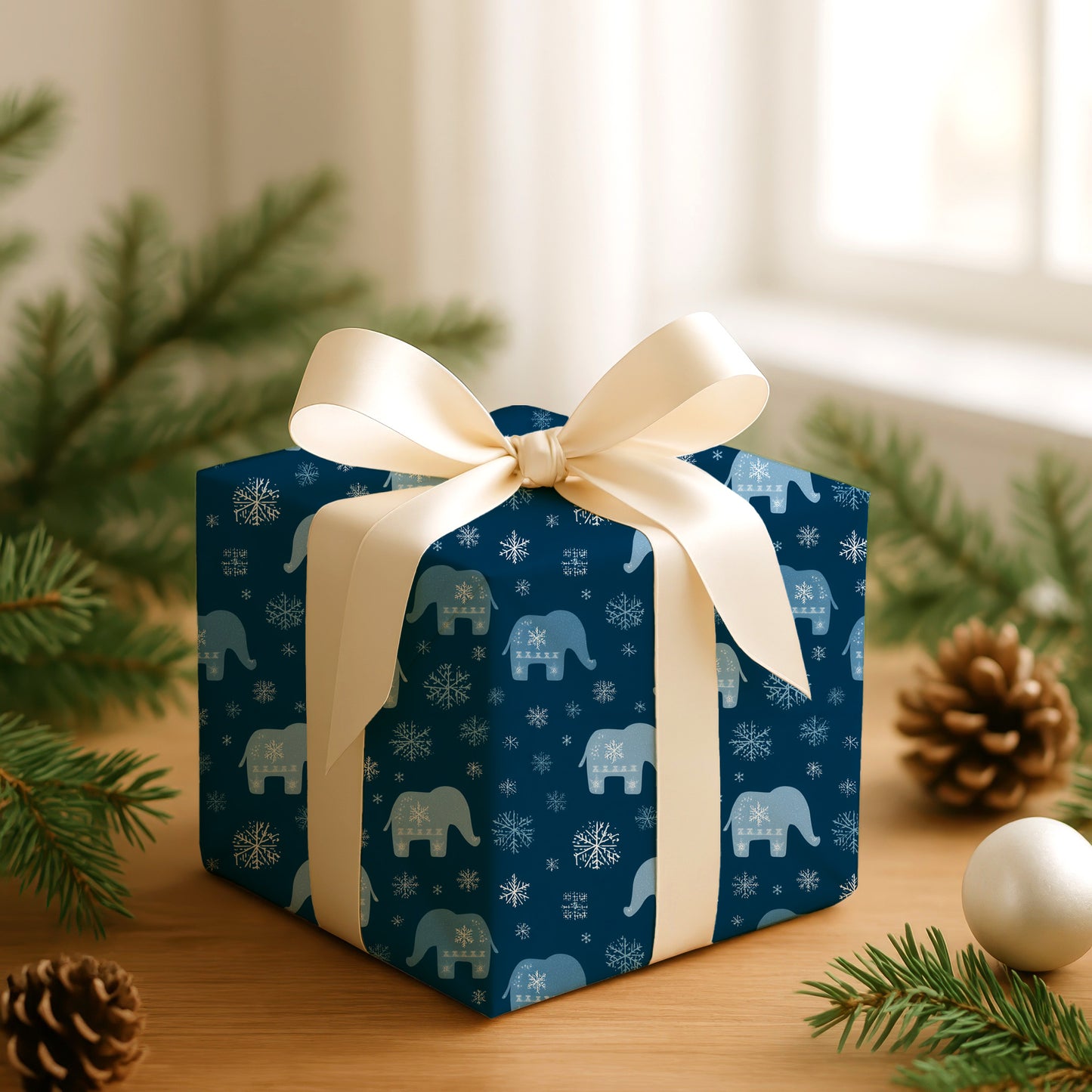 Elephants Dancing Through Frozen Nights