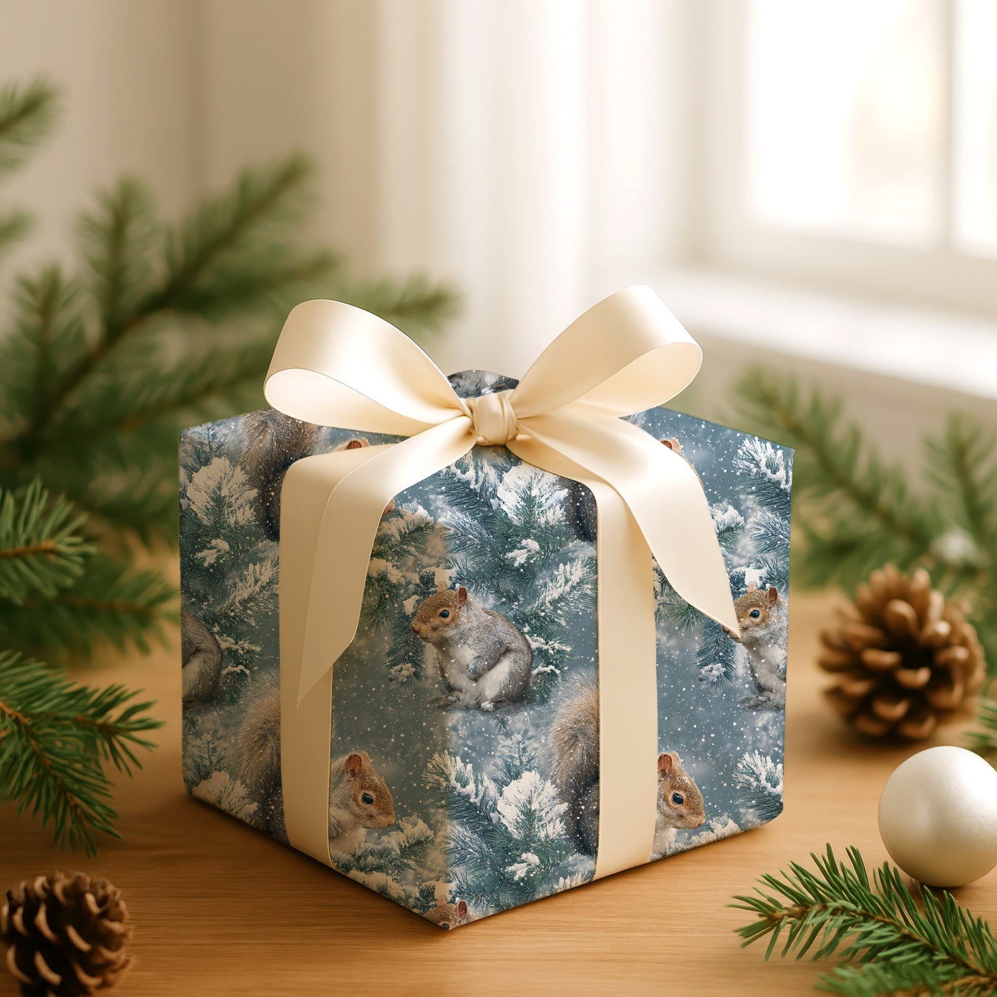 Squirrels Pause Between Winter's Soft Breath