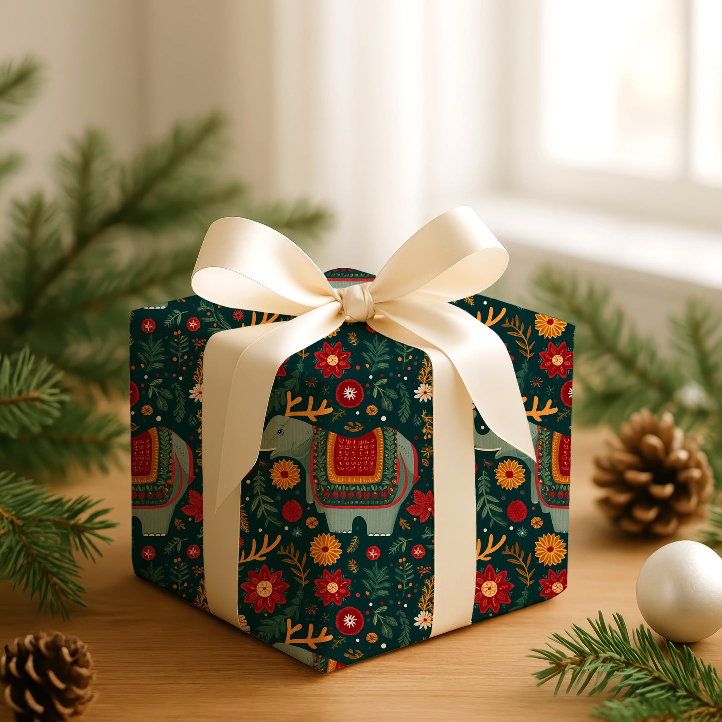 Whales Dance Among Winter Blooms