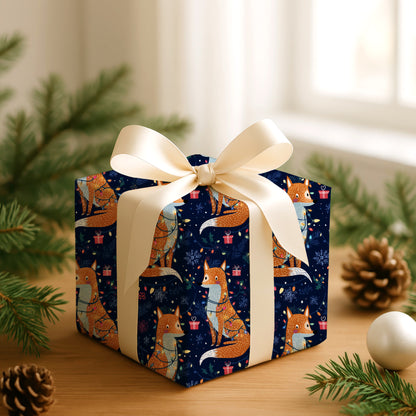 Frolicking Foxes' Enchanted Winterscape