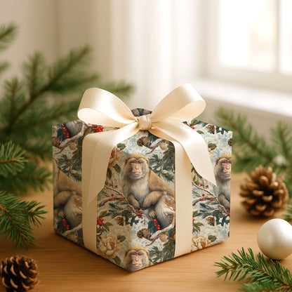 Winter's Playful Primate Companions